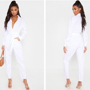 PrettyLittleThing White Jumpsuit
